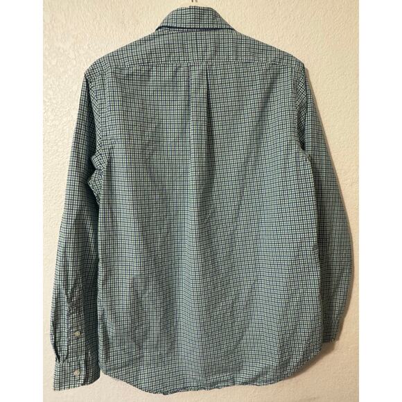 Polo Ralph Lauren Men's Button-down Shirt Green Blue Plaid Medium - Picture 2 of 8